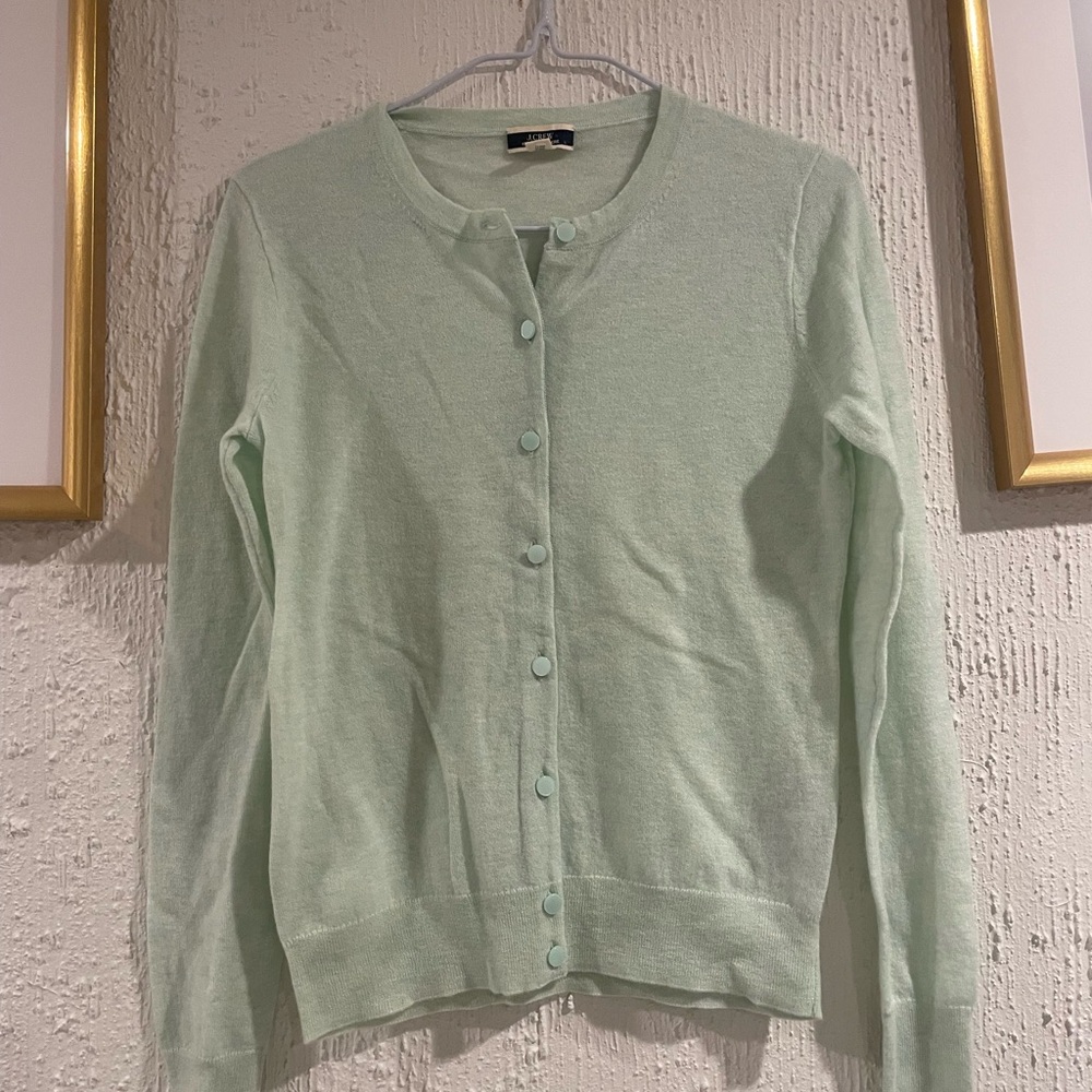 CASHMERE J. Crew Mint Green Women's Cardigan
